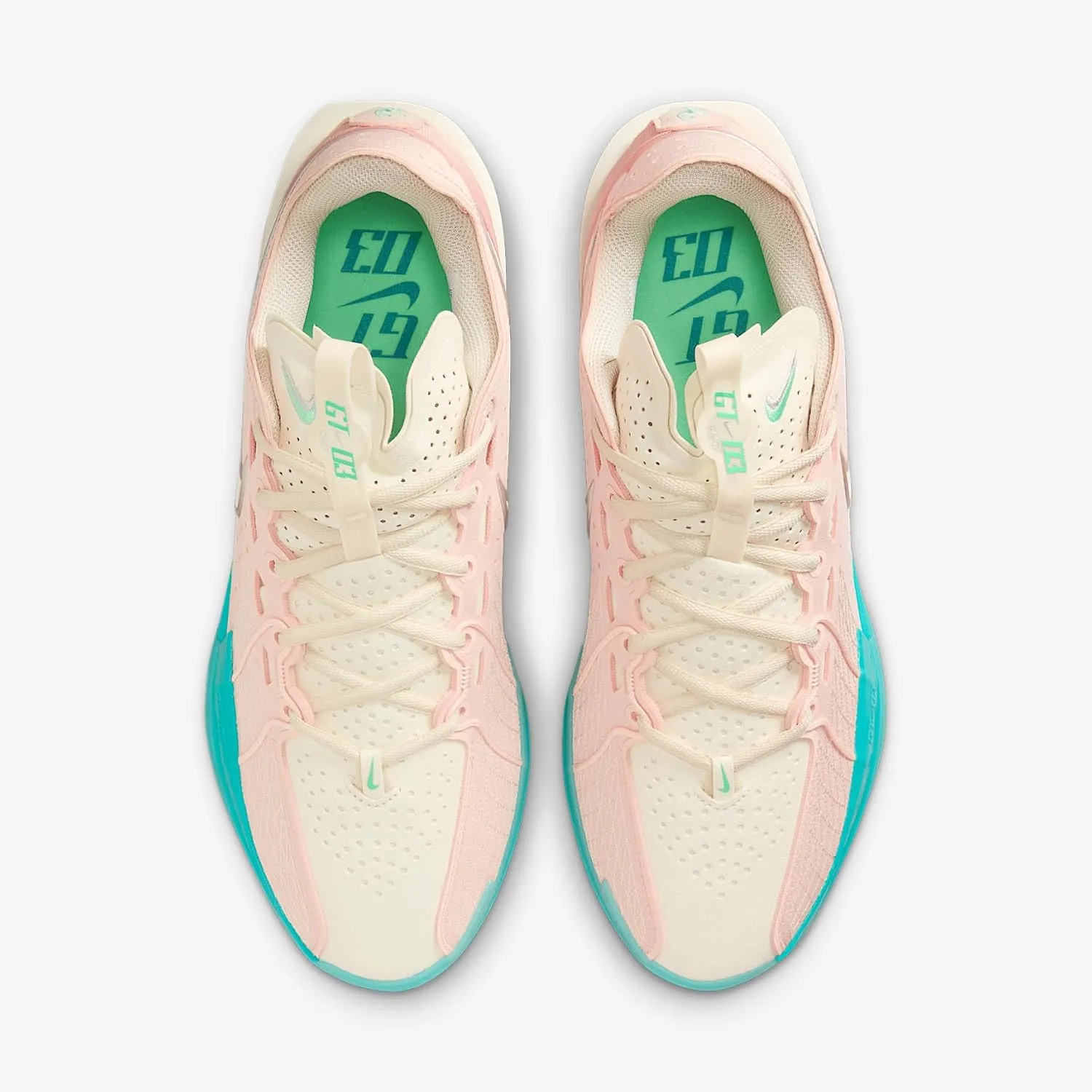 Nike G.T. Cut 3 Basketball Shoes (DV2913-601, Washed Coral/Dusty Cactus/Metallic Silver/Chalk)