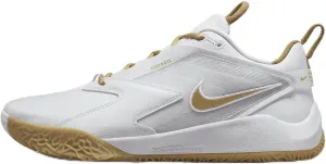 Nike HyperAce 3 Volleyball Shoes (FQ7074-105, White/Photon Dust/Metallic Gold) Size 8.5