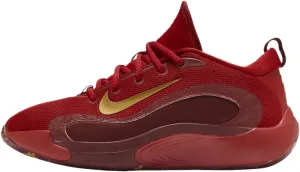 Nike IsoFly Big Kids' Basketball Shoes (FZ7298-600, Gym Red/Team Red/Dark Team Red/Metallic Gold) Size 2.5