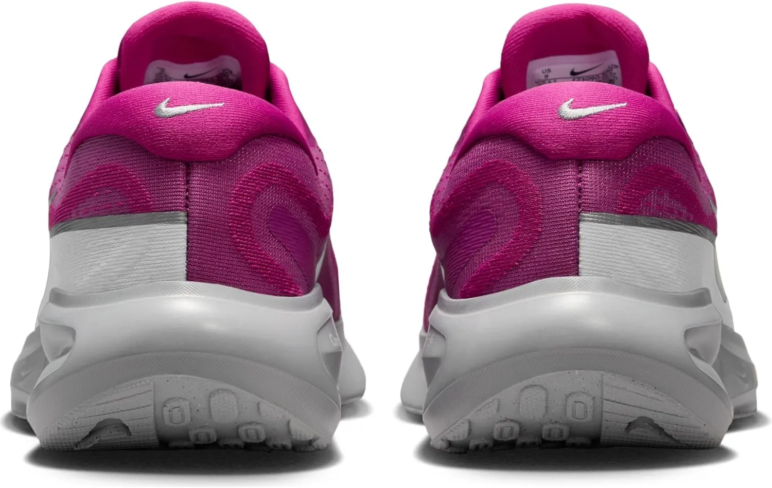 Nike Journey Run PRM Women's Road Running Shoes (FZ3090-500, Hot Fuchsia/Wolf Grey/Metallic Silver)