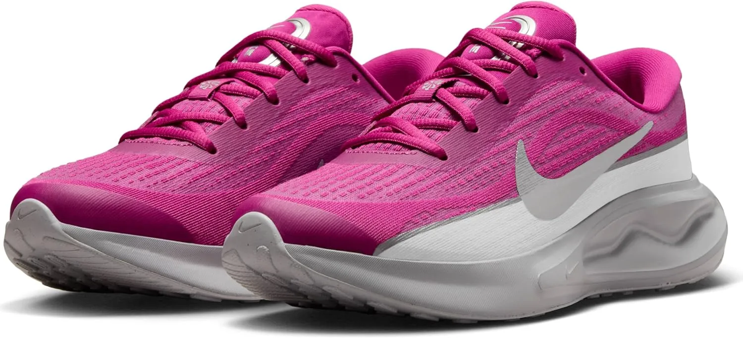 Nike Journey Run PRM Women's Road Running Shoes (FZ3090-500, Hot Fuchsia/Wolf Grey/Metallic Silver)