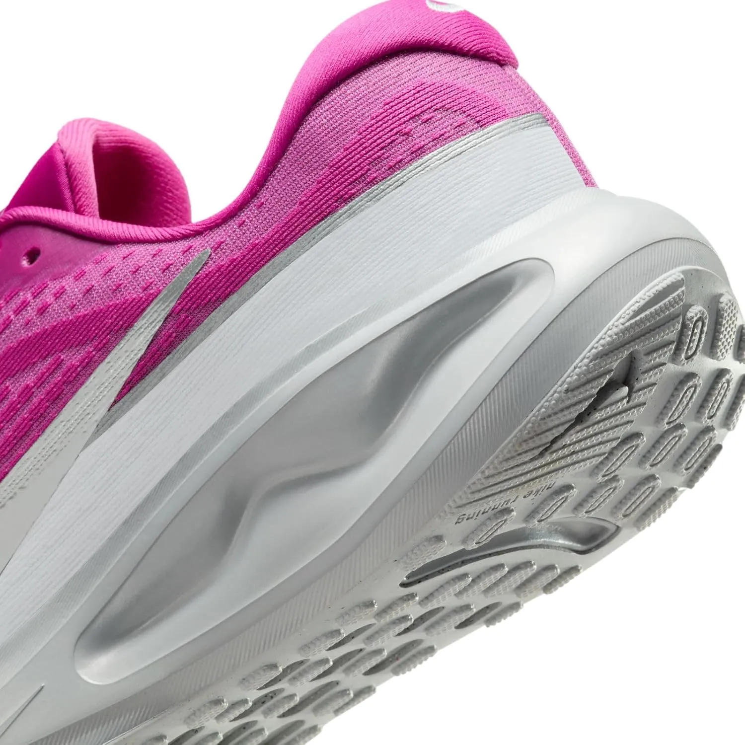 Nike Journey Run PRM Women's Road Running Shoes (FZ3090-500, Hot Fuchsia/Wolf Grey/Metallic Silver)