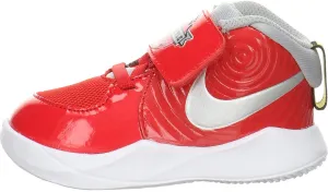 Nike Kids Toddler Team Hustle D 9 Auto Hook-and-Loop Casual Athletic Shoes (8, University Red/Metallic Silver/Wolf)
