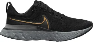 Nike React Infinity Run FK 2 Mens Running Trainers CT2357 Sneakers Shoes (UK 7.5 US 8.5 EU 42, Black Metallic Gold Smoke Grey 009)