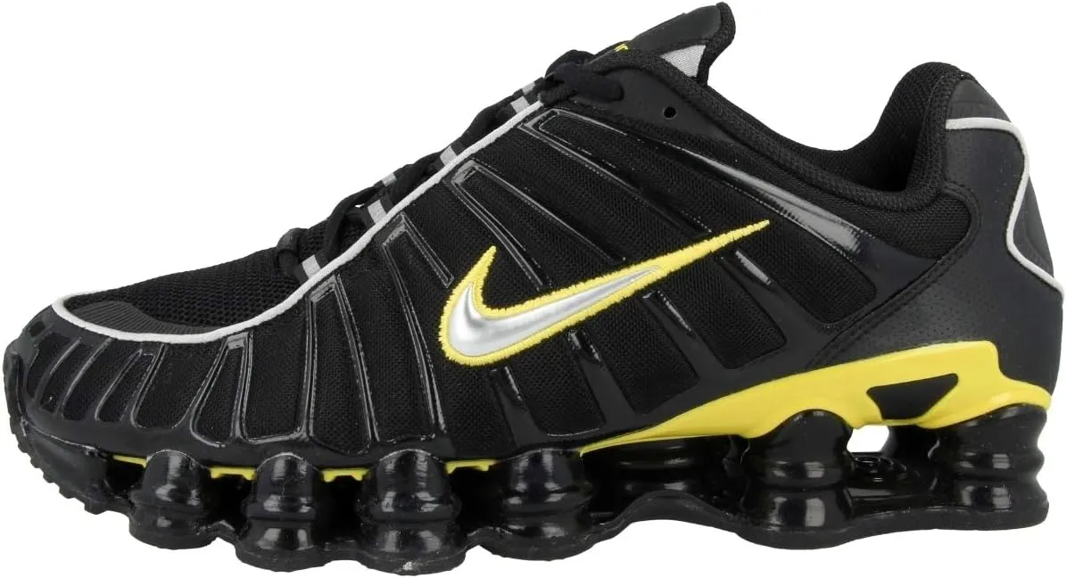 Nike Shox TL Men's Shoes (CN0151-002, Black/Dynamic Yellow/Metallic Silver)