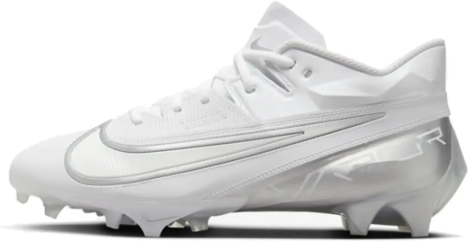 Nike Vapor Edge Elite 360 2 Men's Football Cleats (DA5457-101,White/Metallic Silver-Pure Platinum) Size 10.5