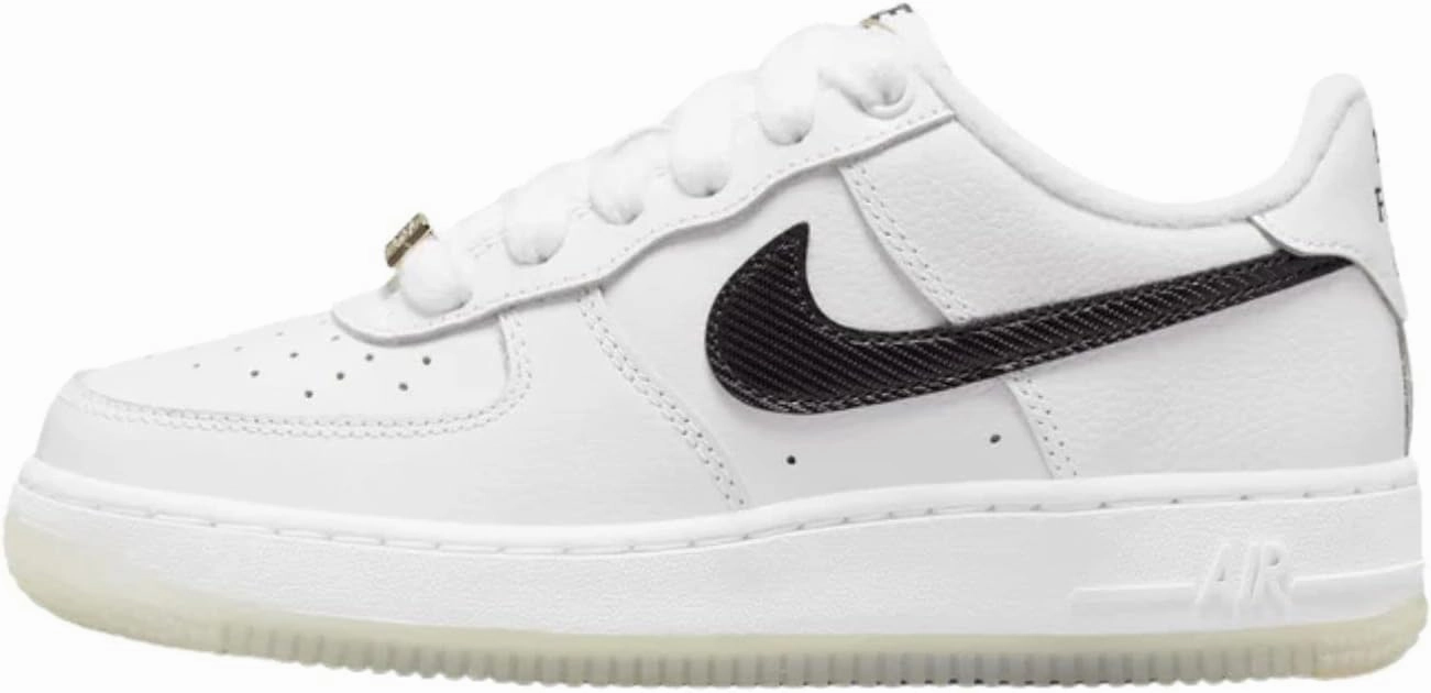 Nike Air Force 1 PRM Mens Size - 7 White/Black-metallic Gold