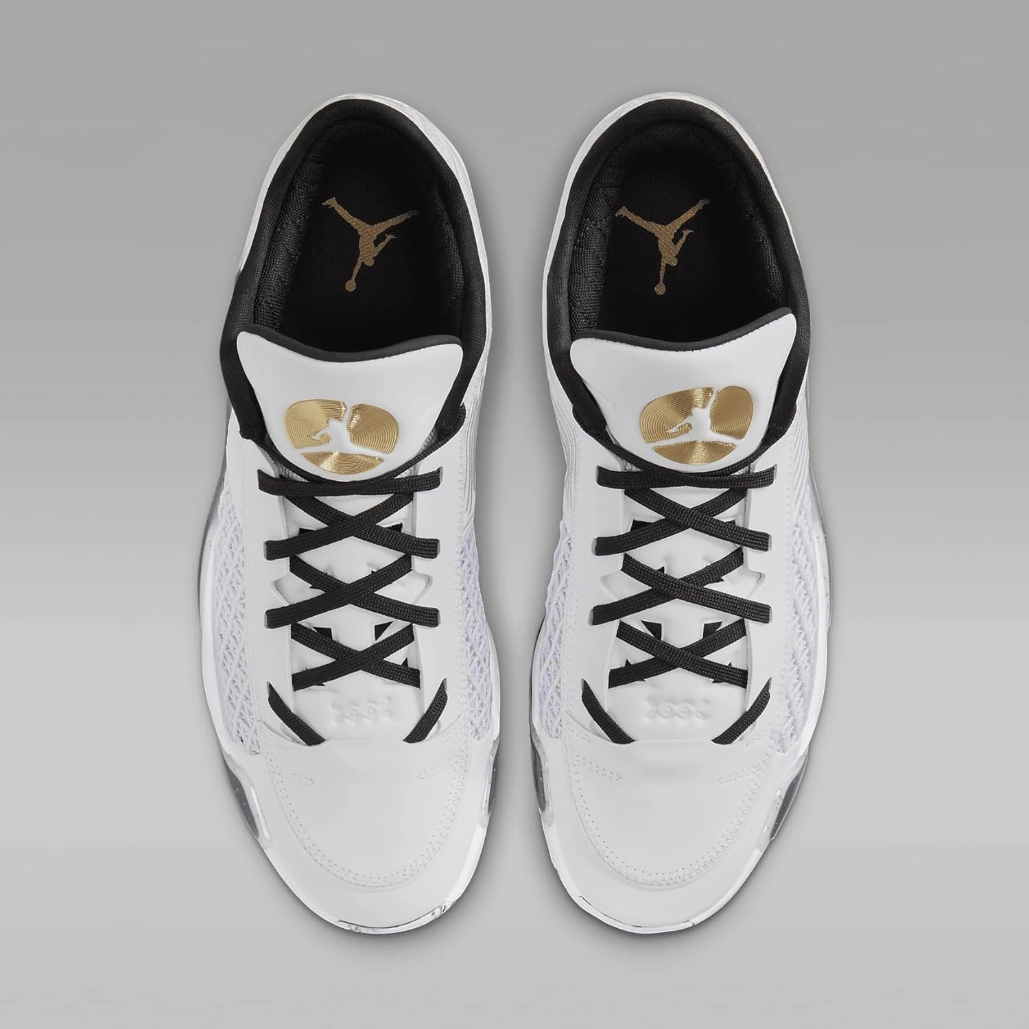 NIKE Air Jordan XXXVIII FIBA Basketball Shoes (FN7481-100, White/Pure Platinum/Metallic Gold)