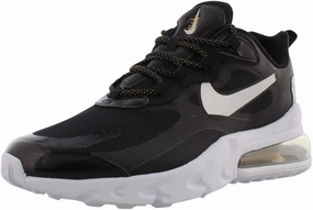 Nike Air Max 270 React Womens Shoes Size 8, Color: Black/Metallic Silver