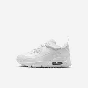 Nike Air Max 90 EasyOn Little Kids' Shoes (HF6357-102, White/Metallic Silver/White/White) Size 8