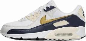 Nike Air Max 90 Next Nature Women's Shoes (HF3444-100, White/Obsidian/Coconut Milk/Metallic Gold) Size 6