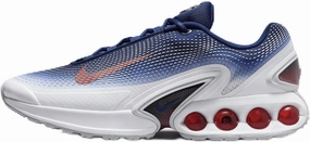 Nike Air Max Dn Men's Shoes (FV2250-100, White/Blue Void/Metallic Silver/Bright Crimson) Size 9
