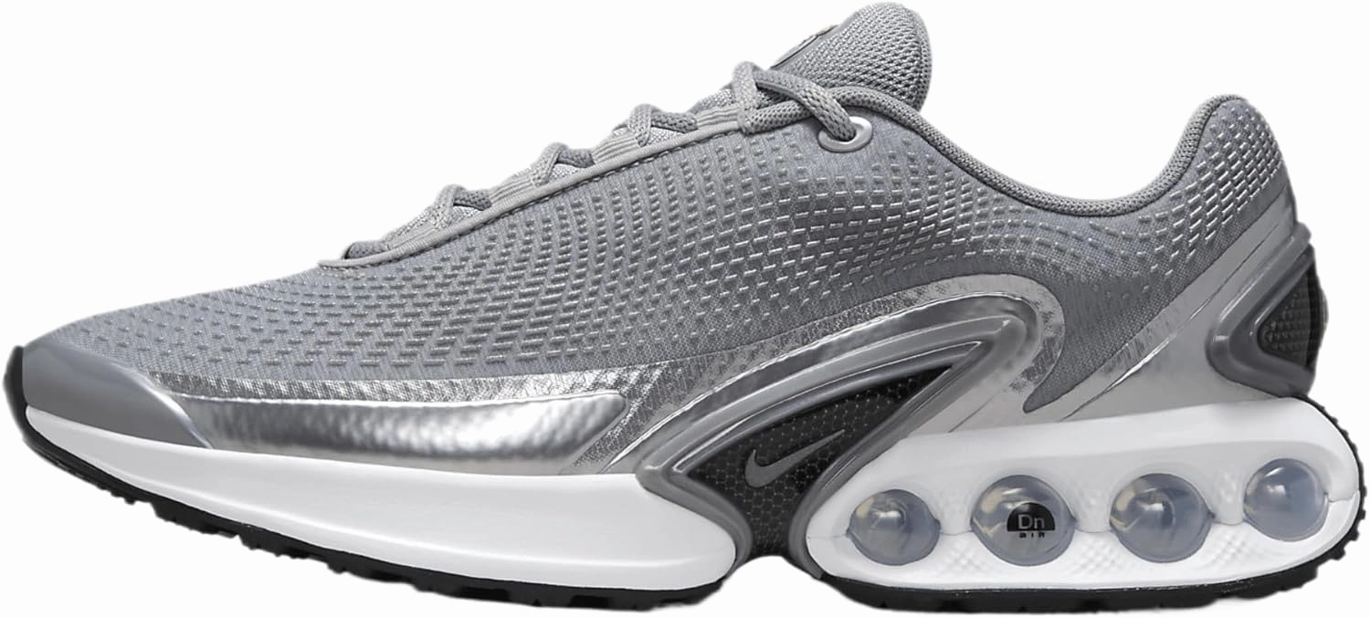 Nike Air Max Dn Premium Women's Shoes (HJ9638-001, Silver/White/Black/Metallic Silver) Size 6.5