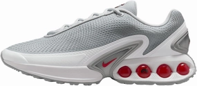 Nike Air Max Dn Shoes (DV3337-018, Pure Platinum/Wolf Grey/Metallic Silver/University Red)