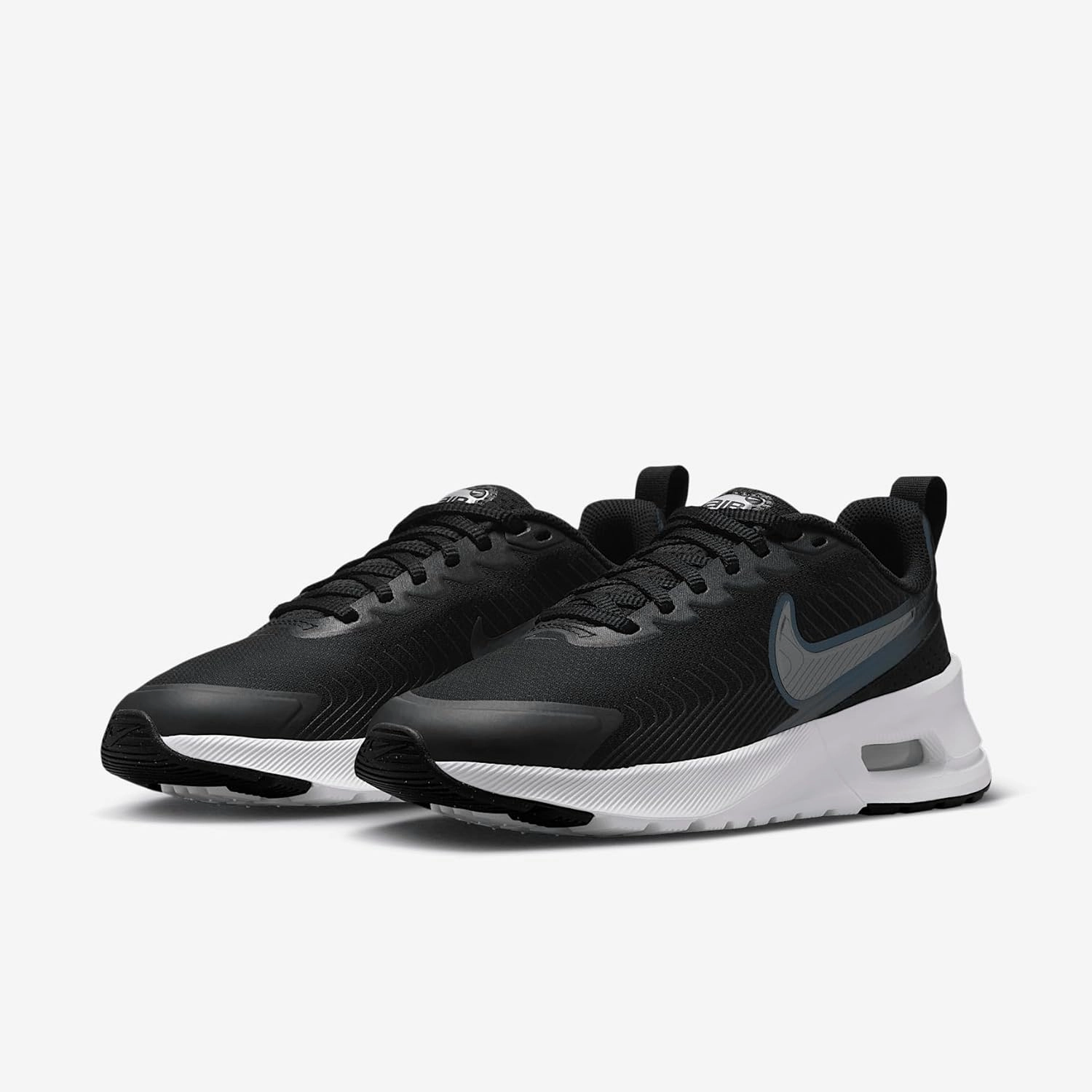 Nike Air Max Nuaxis Women's Shoes (HF1233-003, Black/White/Metallic Silver/Metallic Dark Grey)