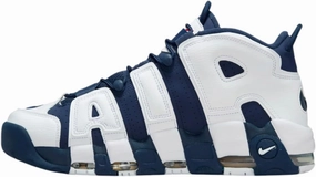 Nike Air More Uptempo Men's Shoes, White/Midnight Navy/Metallic Gold/University Red, Size 13
