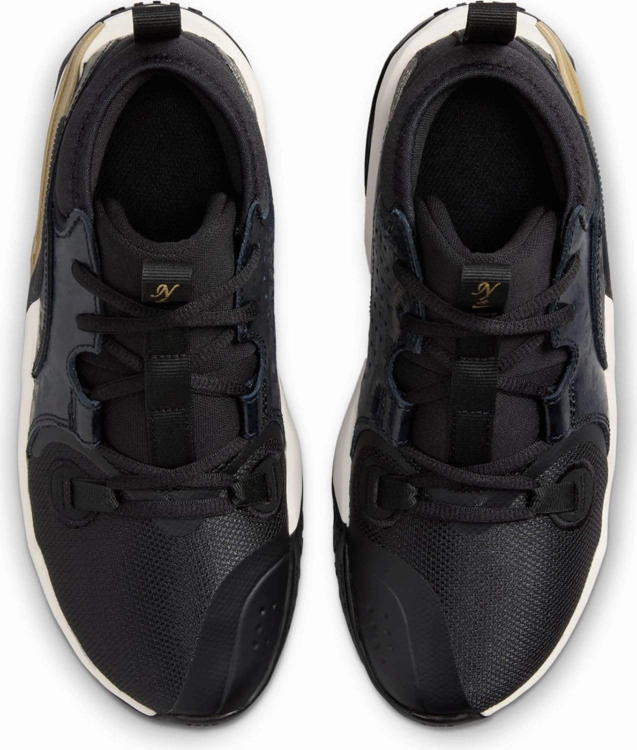 Nike Air Zoom Crossover 2 Big Kids' Basketball Shoes (FZ7312-001, Black/Pale Ivory/Metallic Gold)