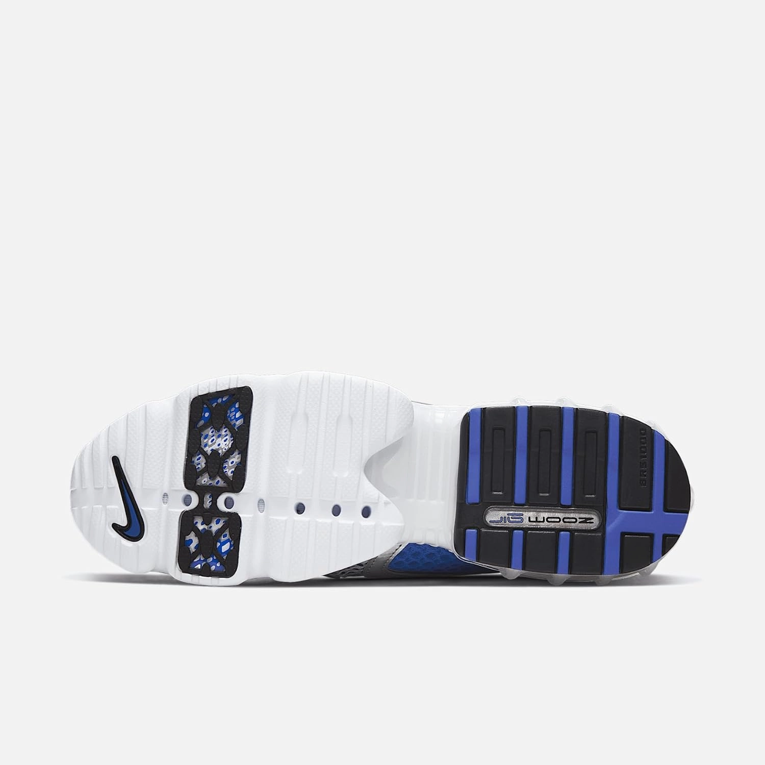 Nike Air Zoom Spiridon Cage 2 Men's Shoes (CJ1288-002, Metallic Silver/Varsity Royal/White/Varsity Royal)