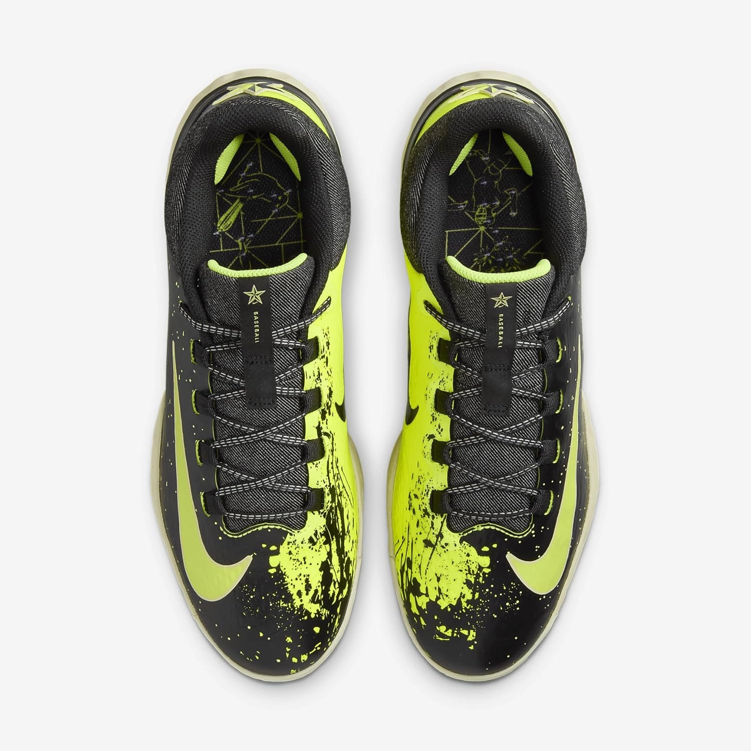 Nike Alpha Huarache Elite 4 Low MCS JRD Baseball Cleats (FZ1362-400, Midnight Navy/Midnight Navy/Metallic Gold)