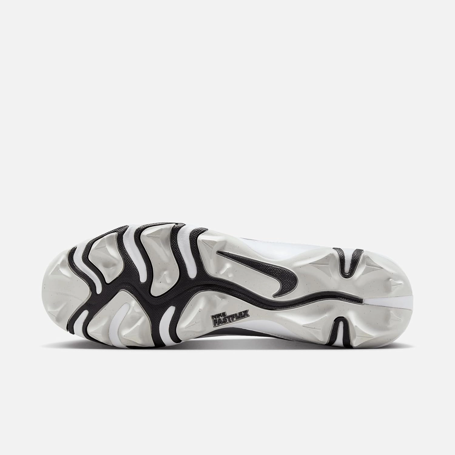 Nike Alpha Menace 4 Shark Football Cleats (FN0028-100, White/Metallic Silver/Photon Dust/Black)
