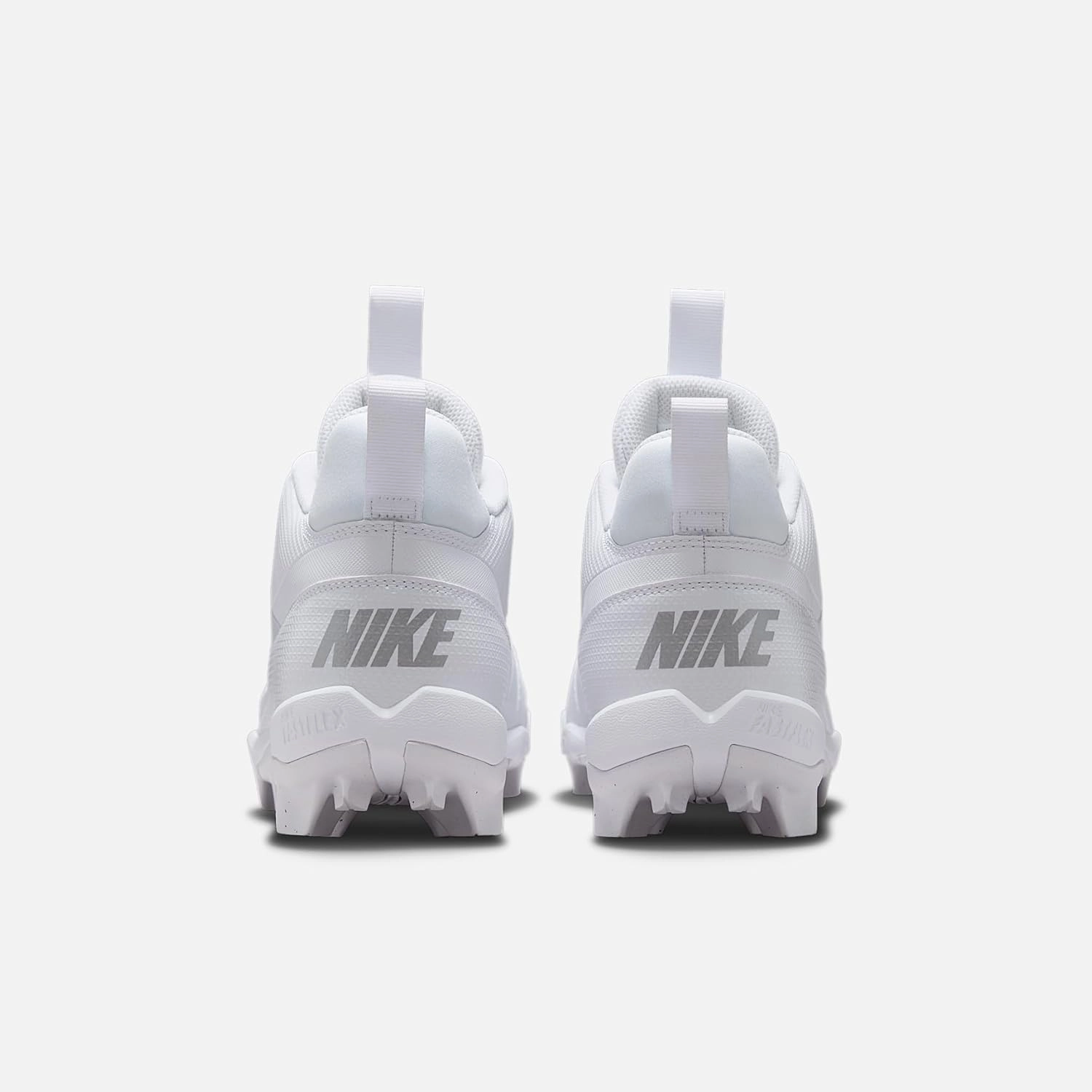 Nike Alpha Menace 4 Shark Football Cleats (FN0028-101, White/Metallic Silver)
