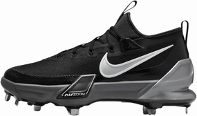 Nike Force Zoom Trout 9 Elite Baseball Cleats (FB2906-003, Black/Anthracite/White/Metallic Silver) Size 11.5