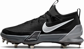 Nike Force Zoom Trout 9 Elite Baseball Cleats (FB2906-003, Black/Anthracite/White/Metallic Silver) Size 9