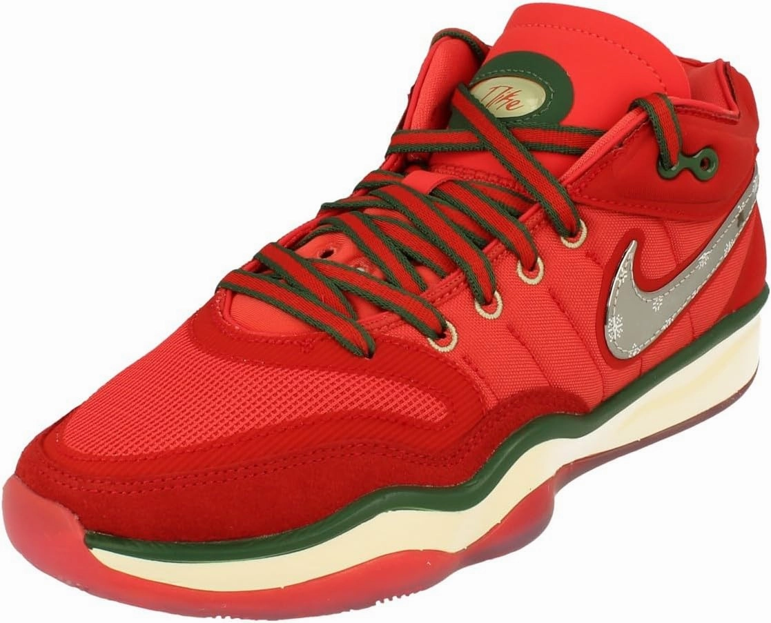 Nike G.T. Hustle 2 Men's Basketball Shoes (DJ9405-601, Track Red/Mystic Red/Fir/Metallic Silver) Size 11