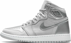 Nike Jordan Youth Air 1 High OG GS 575441 029 Co.JP - Metallic Silver - Size 6Y