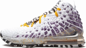 Nike Mens Lebron XVII BQ3177 101 2K20 Gamer Exclusive - Size 9 White/Metallic Silver