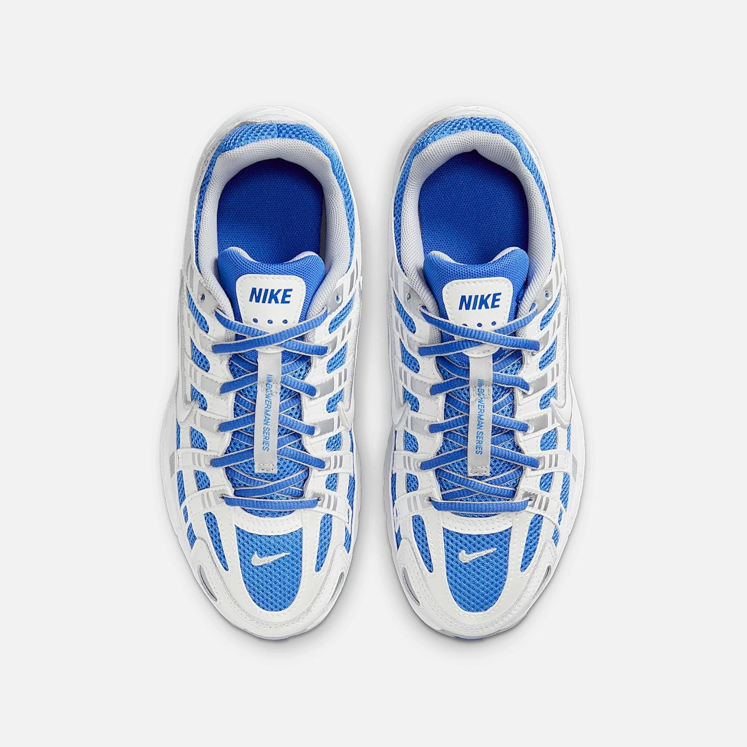 Nike P-6000 Big Kids' Shoes (HV5064-401, Hyper Royal/Summit White/Metallic Silver/White)