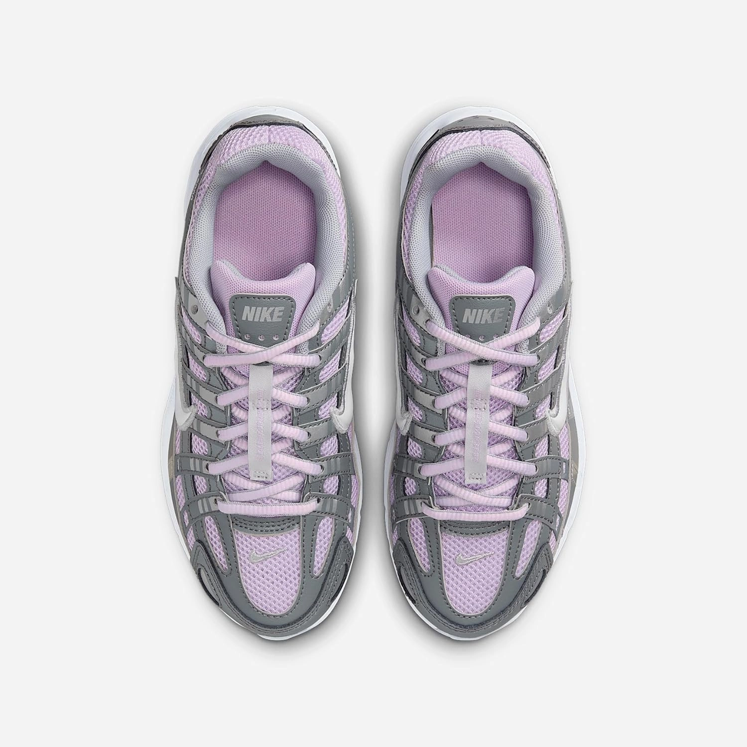 Nike P-6000 Big Kids' Shoes (HV5064-500, Doll/Smoke Grey/Metallic Silver/White)