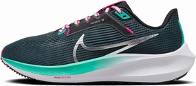 Nike Pegasus 40 Women's Road Running Shoes (Extra Wide) (FN7991-300, Deep Jungle/Black/White/Metallic Silver) Size 7.5