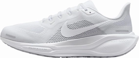 Nike Pegasus 41 Men's Road Running Shoes (Extra Wide) (FN4932-100, White/Pure Platinum/Metallic Silver/White) Size 11