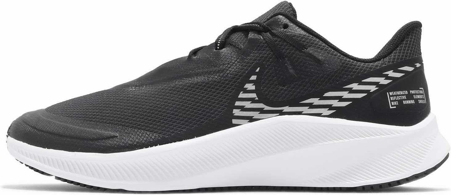 Nike Quest 3 Shield Mens Running Trainers CQ8894 Sneakers Shoes (UK 11 US 12 EU 46, Black Metallic Silver 001)