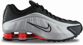 Nike Shox R4 Men's Shoes (HQ1988-002, Metallic Silver/Black/Picante Red/Metallic Silver)