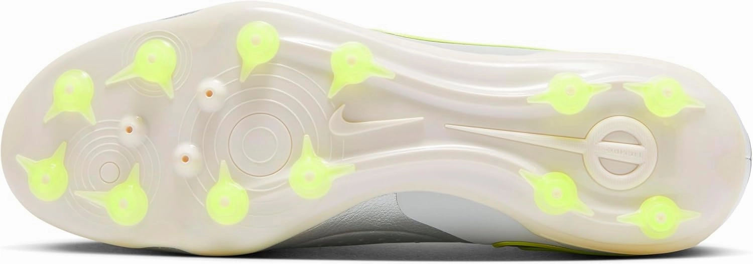 Nike Tiempo Legend 10 Pro Artificial-Grass Low-Top Soccer Cleats (DV4334-001, Metallic Silver/Volt/Black)