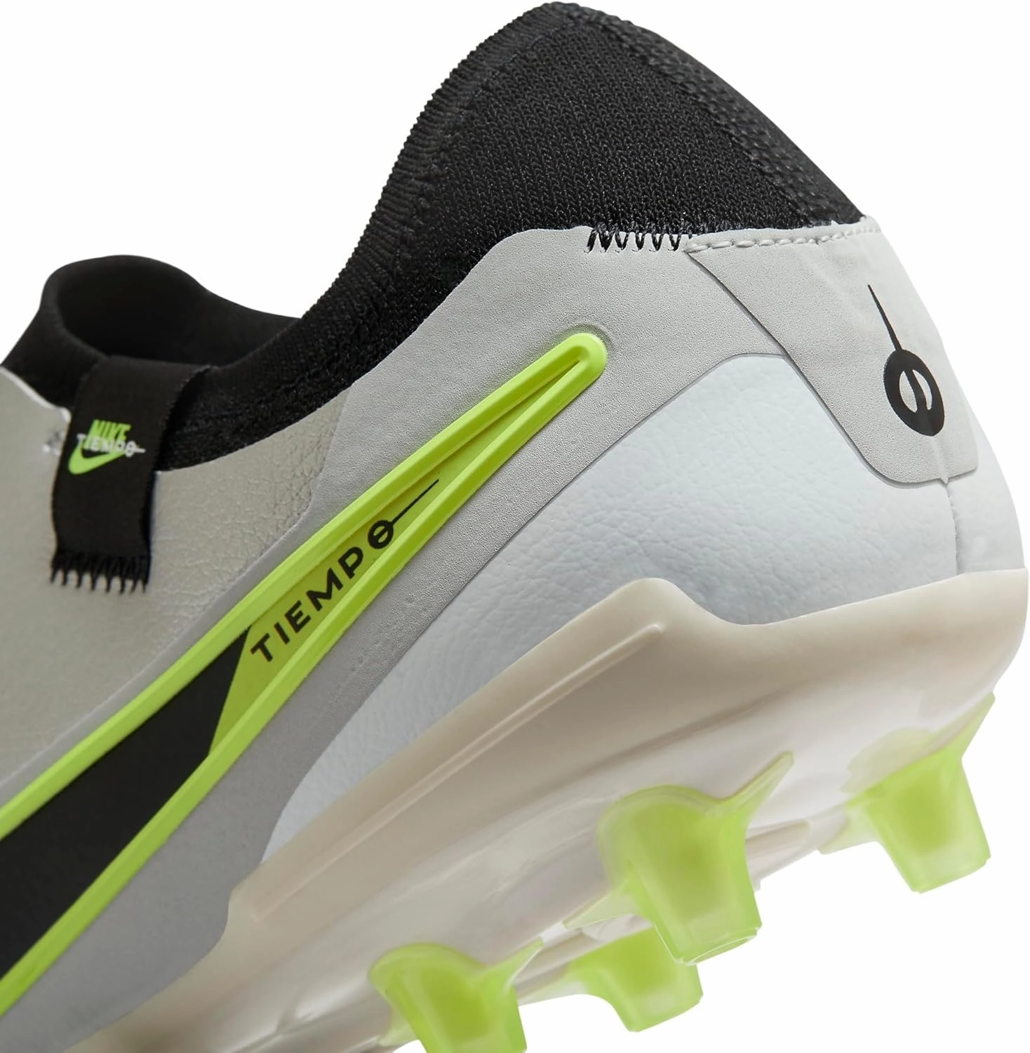 Nike Tiempo Legend 10 Pro Artificial-Grass Low-Top Soccer Cleats (DV4334-001, Metallic Silver/Volt/Black)