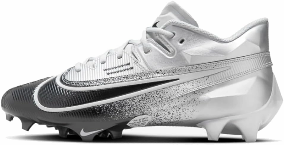 Nike Vapor Edge Elite 360 2 Men's Football Cleats (DA5457-003,Metallic Silver/Black-White) Size 10.5