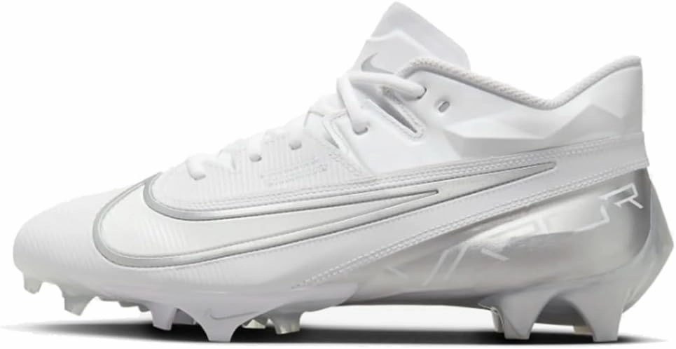Nike Vapor Edge Elite 360 2 Men's Football Cleats (DA5457-101,White/Metallic Silver-Pure Platinum) Size 10