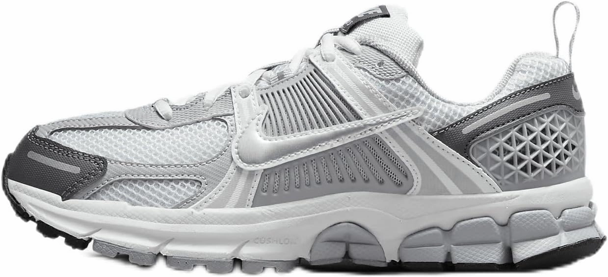Nike Vomero 5 Big Kids' Shoes (HF6998-002, Pure Platinum/Summit White/Dark Grey/Metallic Silver) Size 4.5