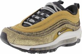 Nike Womens Air Max 97 Metallic Running & Training Shoes Gold 5 Medium (B,M)