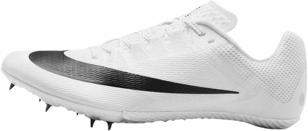 Nike Zoom Rival Track & Field Sprinting Spikes (FZ9663-100, White/Metallic Silver/Black) Size 11.5