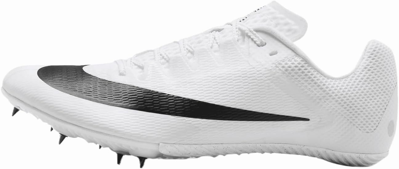 Nike Zoom Rival Track & Field Sprinting Spikes (FZ9663-100, White/Metallic Silver/Black) Size 6.5