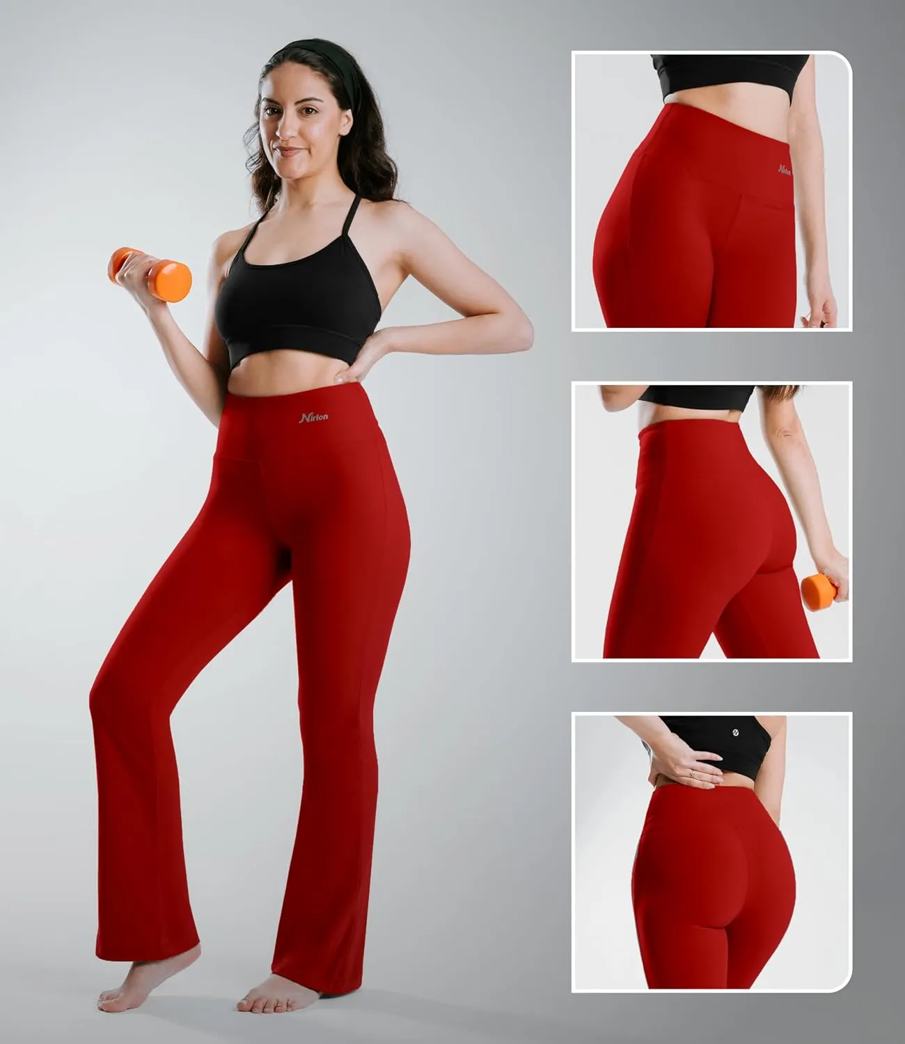 NirLUX Bootcut Yoga Pants - Soft Leggings for Women Regular & Plus Size Womens Leggings Tummy Control for Gym & Yoga