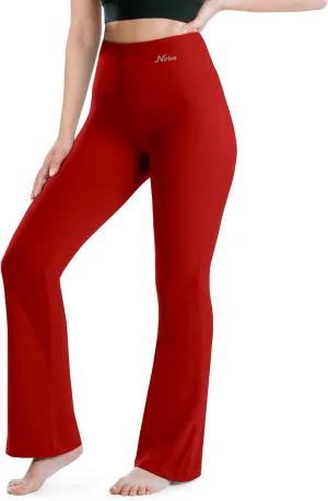 NirLUX Bootcut Yoga Pants - Soft Leggings for Women Regular & Plus Size Womens Leggings Tummy Control for Gym & Yoga