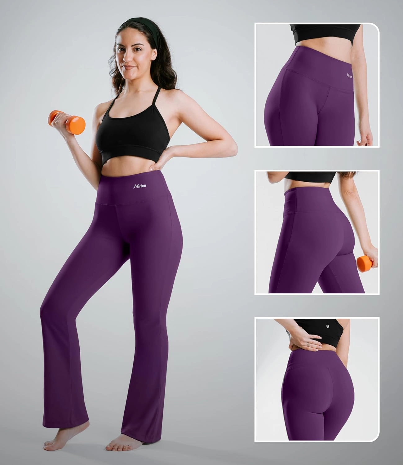 NirLUX Bootcut Yoga Pants - Soft Leggings for Women Regular & Plus Size Womens Leggings Tummy Control for Gym & Yoga