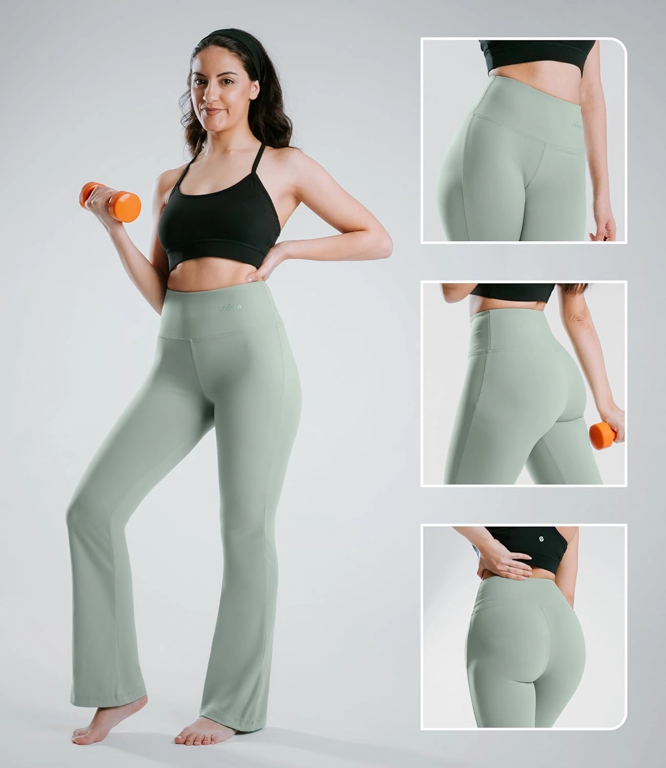 NirLUX Bootcut Yoga Pants - Soft Leggings for Women Regular & Plus Size Womens Leggings Tummy Control for Gym & Yoga