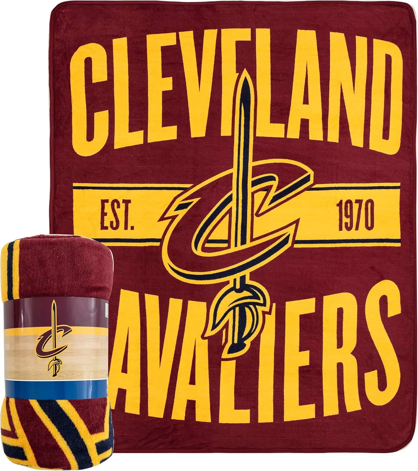 Northwest NBA Cleveland Cavaliers Micro Raschel Throw Blanket, 46" x 60", Clear Out