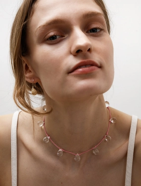 Noue Necklace Clear/Pink